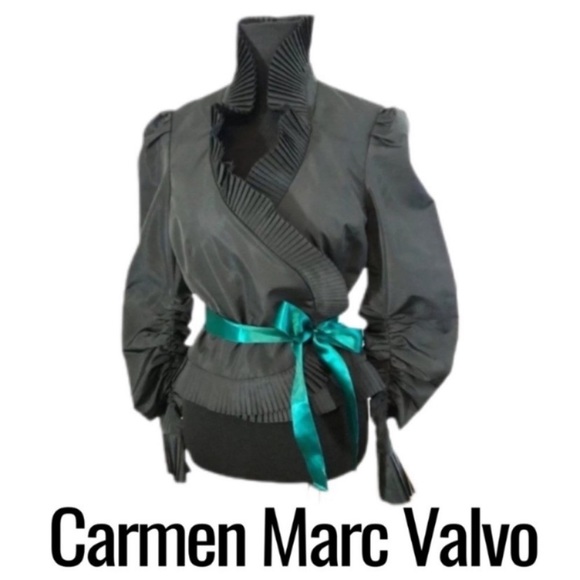 NEW Carmen Marc Valvo Women's Black Jacket Size 8 - Picture 8 of 13